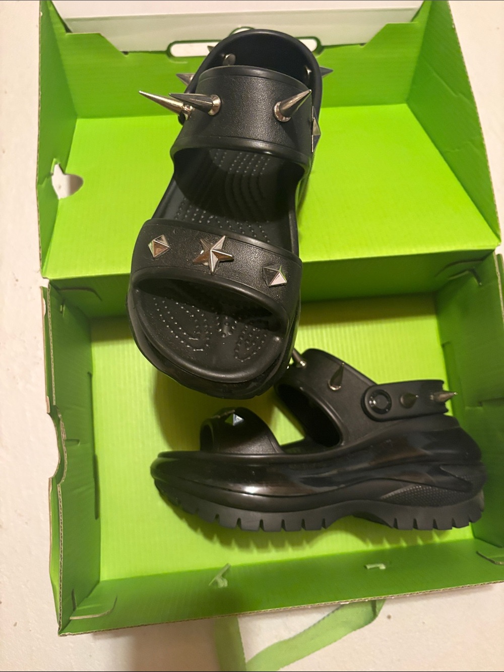 CROCS Black Platform Sandals optional punk jibbits